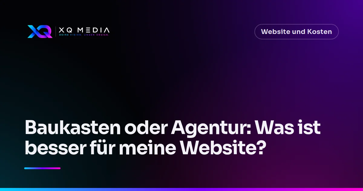 Titelbild: Baukasten oder Agentur: Was ist besser für meine Website?